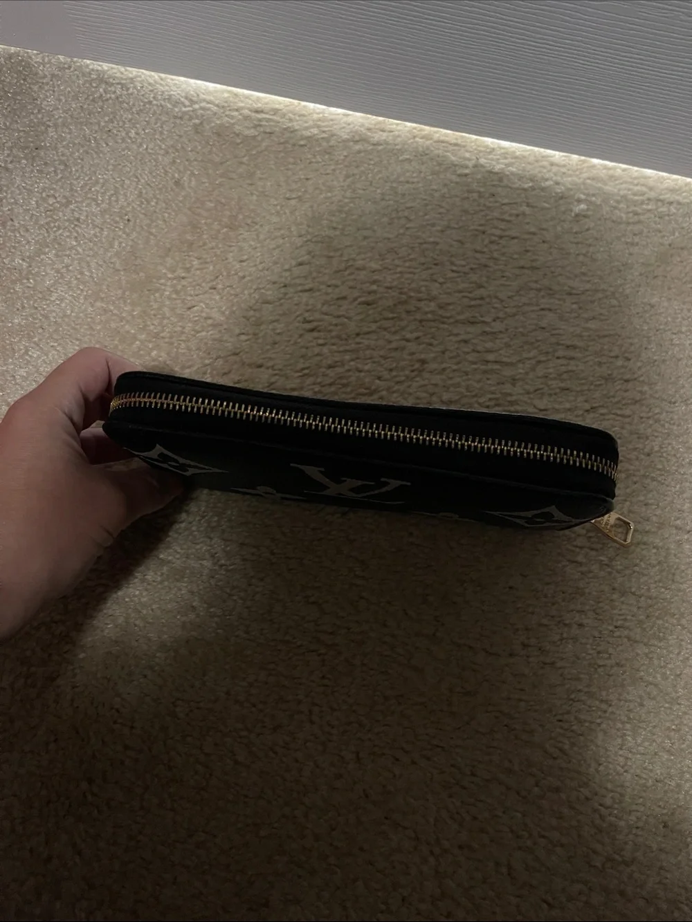 Black and white wallet